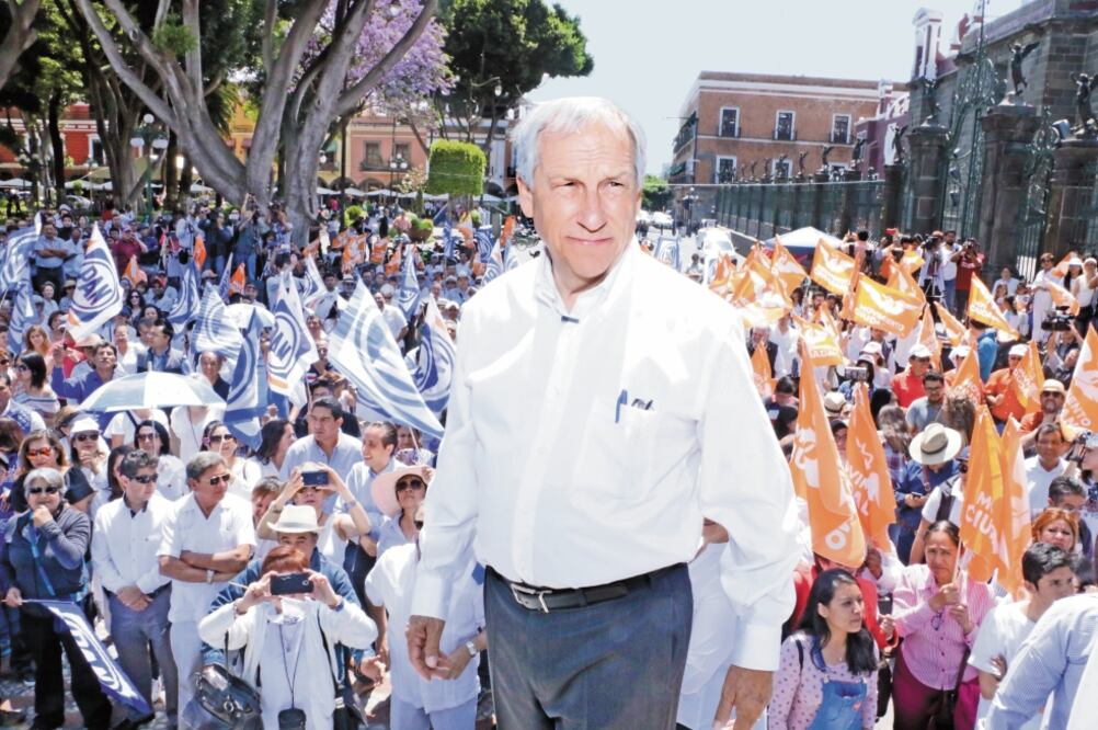 Sin el respaldo de su dirigente nacional, Jiménez Merino confía en que la campaña de tierra le permitirá obtener la confianza de los poblanos (OMAR CONTRERAS. EL UNIVERSAL)