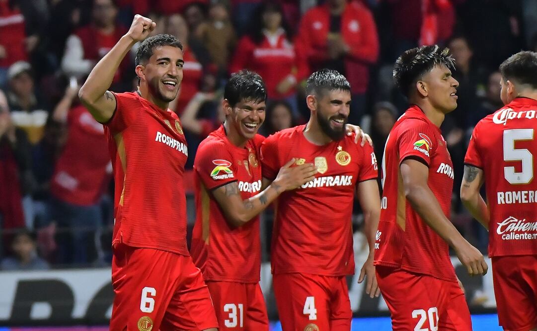 Los Diablos celebran el gol con el que vencieron a La Franja | FOTO: Imago7