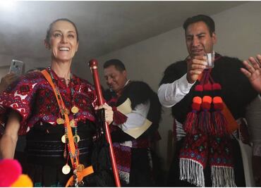 Sheinbaum recibe bastón de mando en los Altos de Chiapas, zona integrada al EZLN