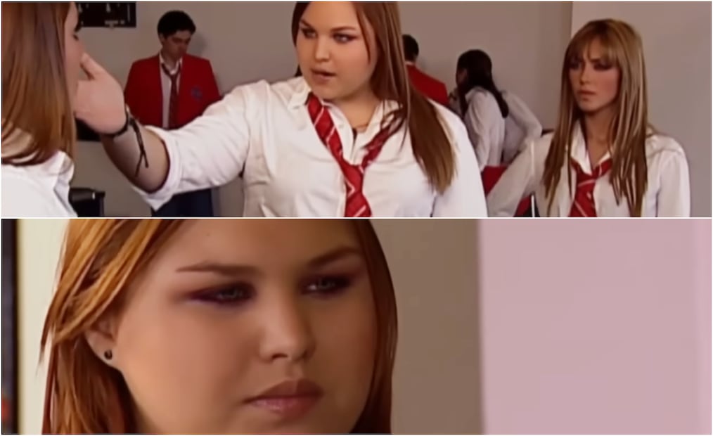 Estefanía Villareal, interpretando a Celina Ferrer, en "Rebelde" (2004 - 2006).
Fotos: YouTube / TlNovelas