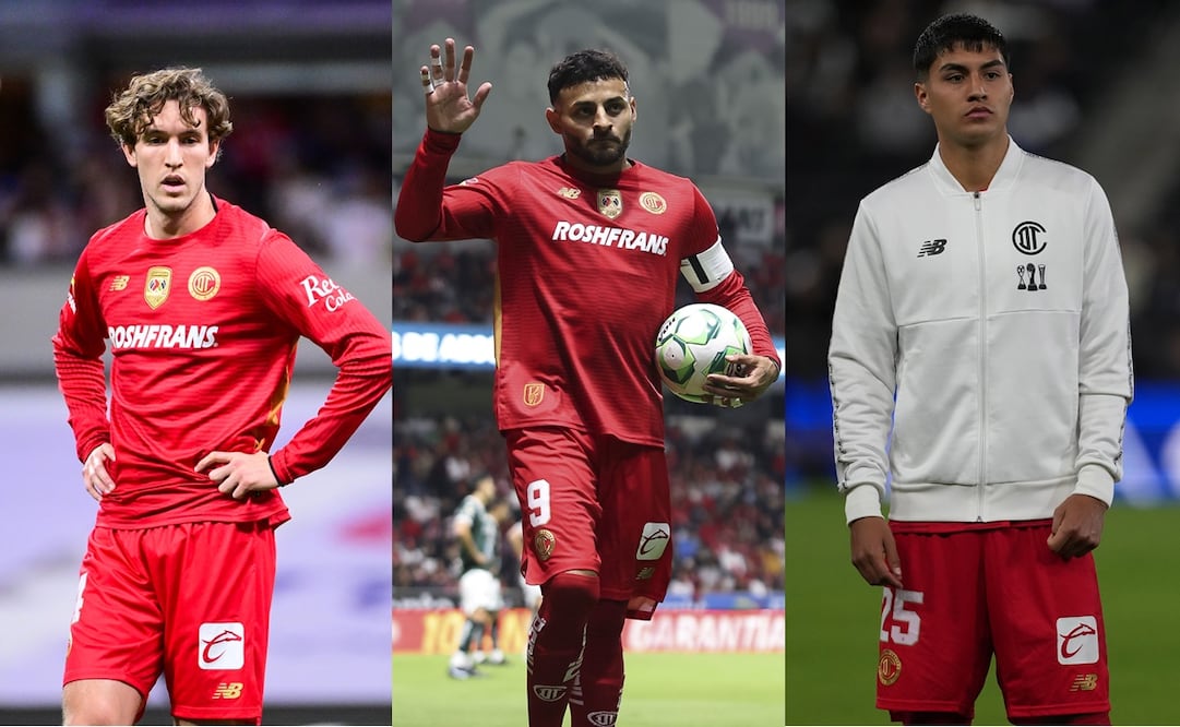 Marcel Ruiz, Alexis Vega y Everardo López con Toluca - Fotos: Imago7