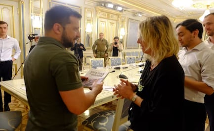 Máxima seguridad, incertidumbre y una increíble disculpa: el detrás de escena de la entrevista con Volodimir Zelensky