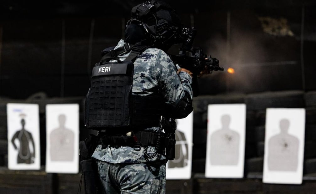 Prácticas de la Fuerza Especial de Reacción e Intervención (FERI) de la Guardia Nacional (GN), con la cual busca combatir al crimen organizado a lo largo de la Copa de Mundo 2026. Foto: Hugo Salvador / EL UNIVERSAL