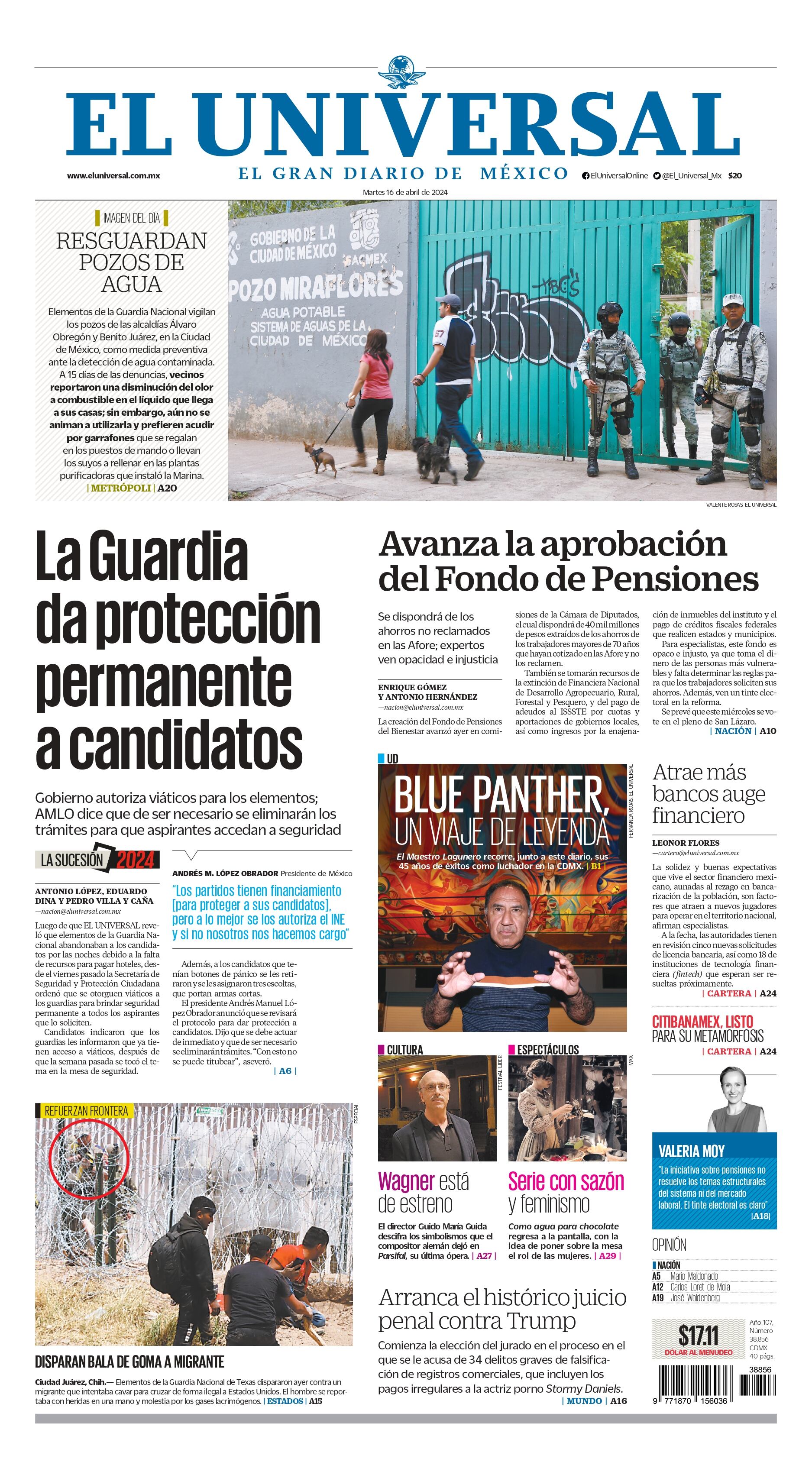 Portada impresa 16 de abril de 2024