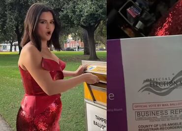 Selena Gomez vota y luego deslumbra en la alfombra roja de “Los Hechiceros más allá de Waverly Place”