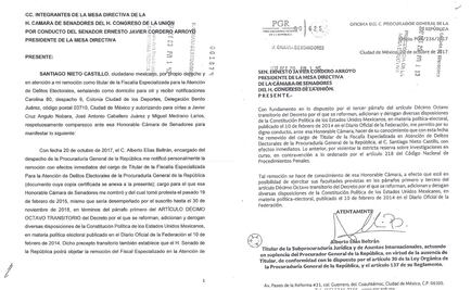 Santiago Nieto objeta remoción; dice que no tuvo debido proceso