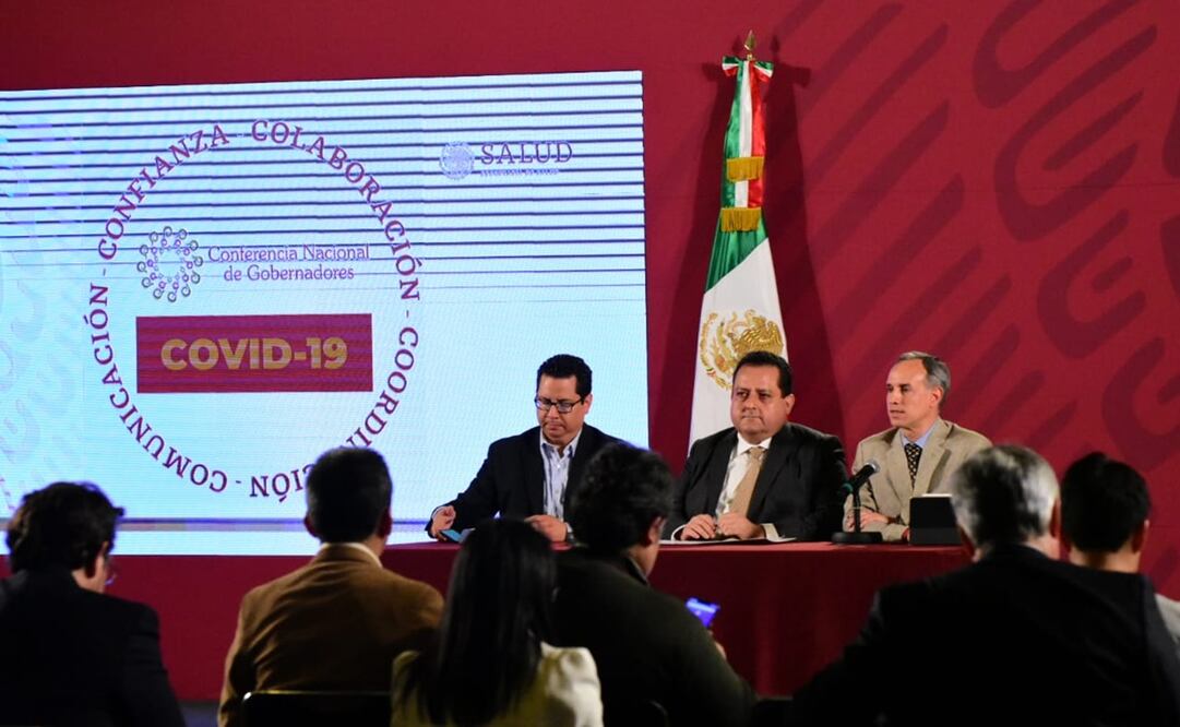 Conferencia de prensa de la Secretaría de Salud sobre el coronavirus. FOTO: tomada de Twitter @SSalud_mx