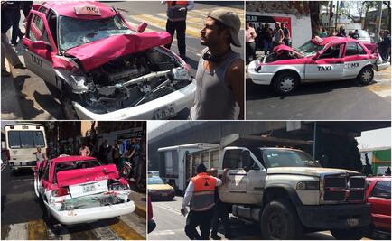 Accidente provoca caos vial en Congreso de la Unión 