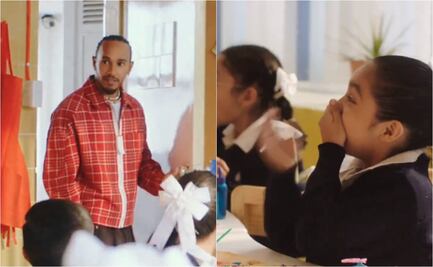 VIDEO: Mercedes presume a Lewis Hamilton visitando una primaria mexicana