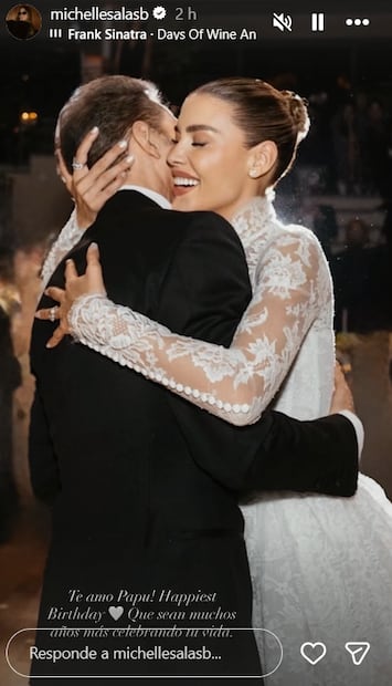 La hija mayor de Luis Miguel compartió una fotografía inédita del día de su boda. Foto: Instagram.