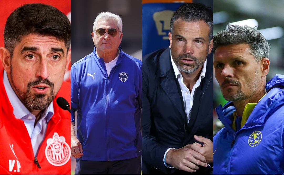 Veljko Paunovic, Víctor Manuel Vucetich, Rafael Puente y Fernando Ortíz / Foto: Especiales