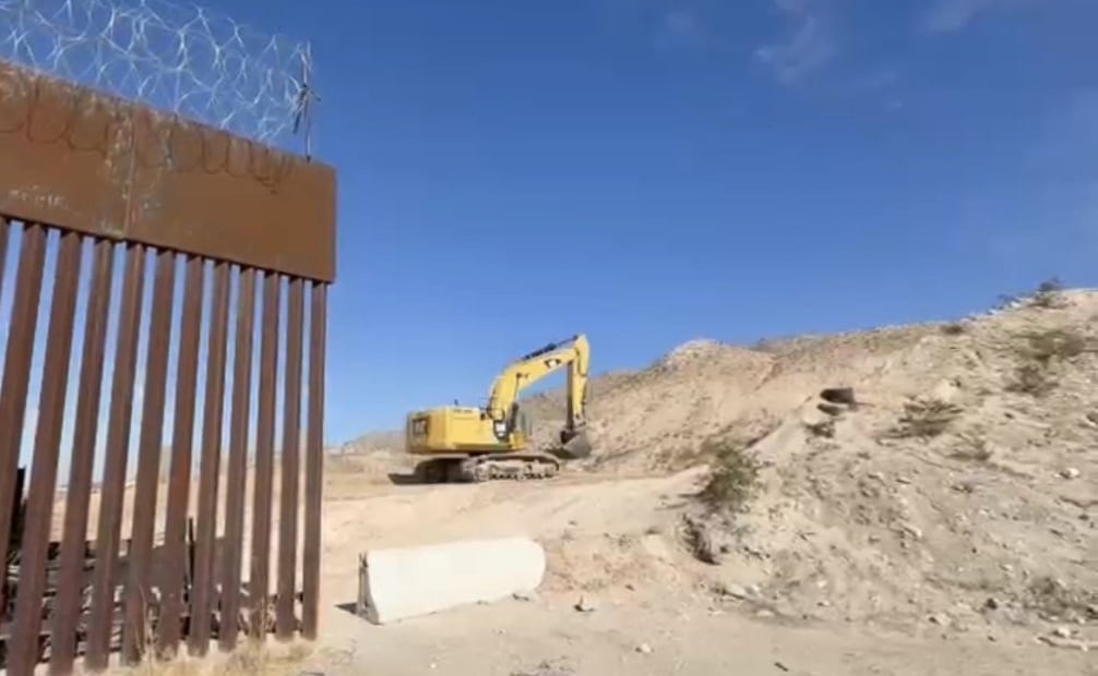 Realiza EU explosiones controladas o detonaciones para construcción del muro fronterizo (20/01/2026). Foto: Especial