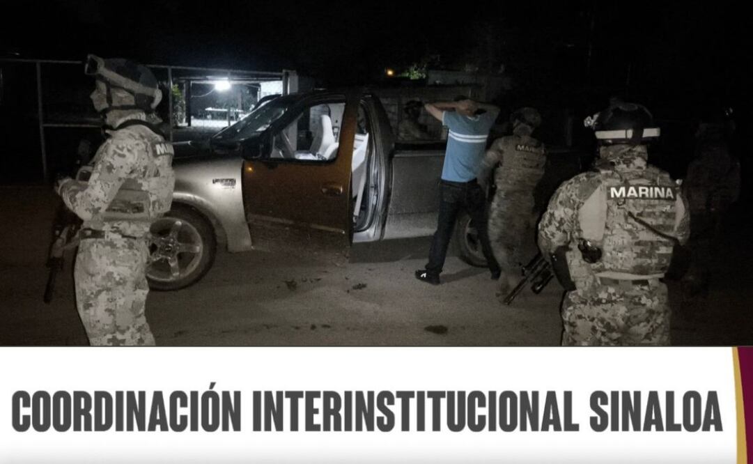 Detiene a dos hombres y una mujer durante un operativo en Culiacán. Foto: Especial