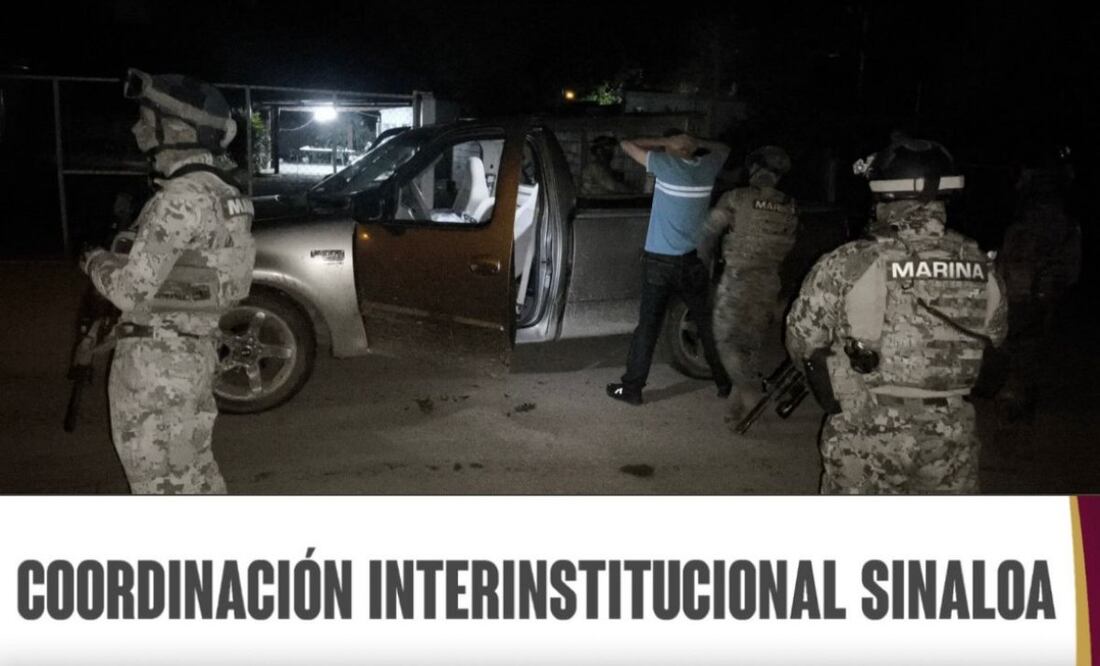 Detiene a dos hombres y una mujer durante un operativo en Culiacán. Foto: Especial