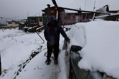 FOTOS: Nieve de hasta 45 centímetros en zona del Volcán Xinantécatl y del Parque de los Venados