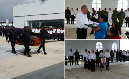 Rinden homenaje póstumo a policía de Tamaulipas