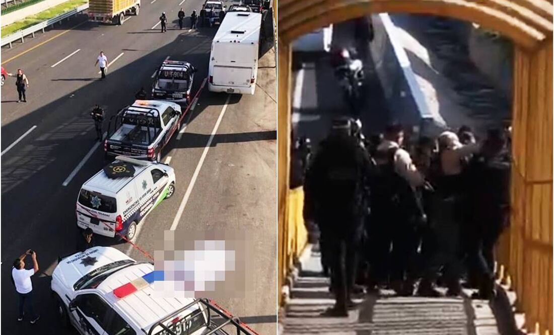 Golpean a periodistas que cubrían asesinato de chofer de Tizayuca. Fotos: Especiales