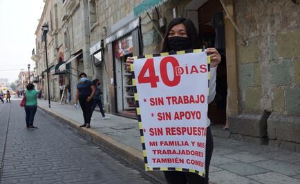 Comerciantes de Oaxaca protestan y abren negocios ante crisis por Covid-19
