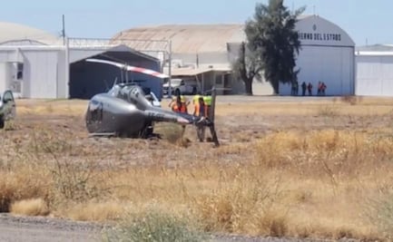 Se desploma helicóptero privado en Base Militar de Hermosillo, Sonora; no se reportan lesionados