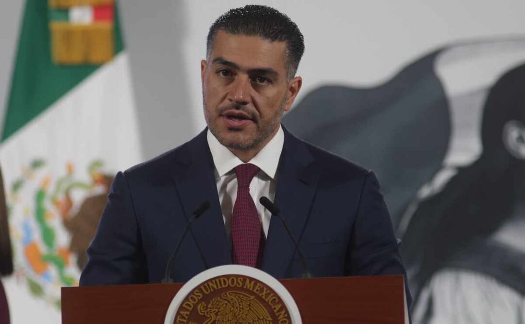 Omar García Harfuch, titular de la SSPC, durante la mañanera de este 24 de junio del 2025. Foto: Carlos Mejía / EL UNIVERSAL.