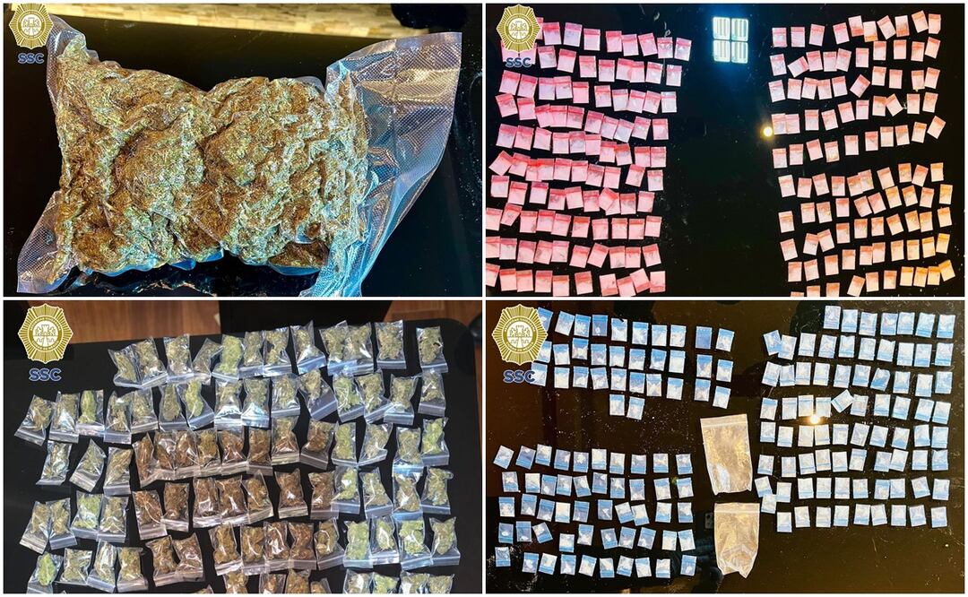 Este 5 de diciembre, la SSC y la Fiscalía de la CDMX aseguraron más de 400 dosis de aparente droga en la alcaldía Benito Juárez. Foto: Especial