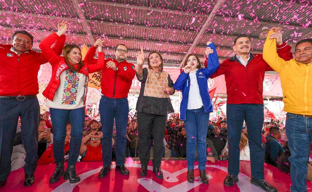 Xóchitl Gálvez en un mitin en Hidalgo/ Foto: Especial