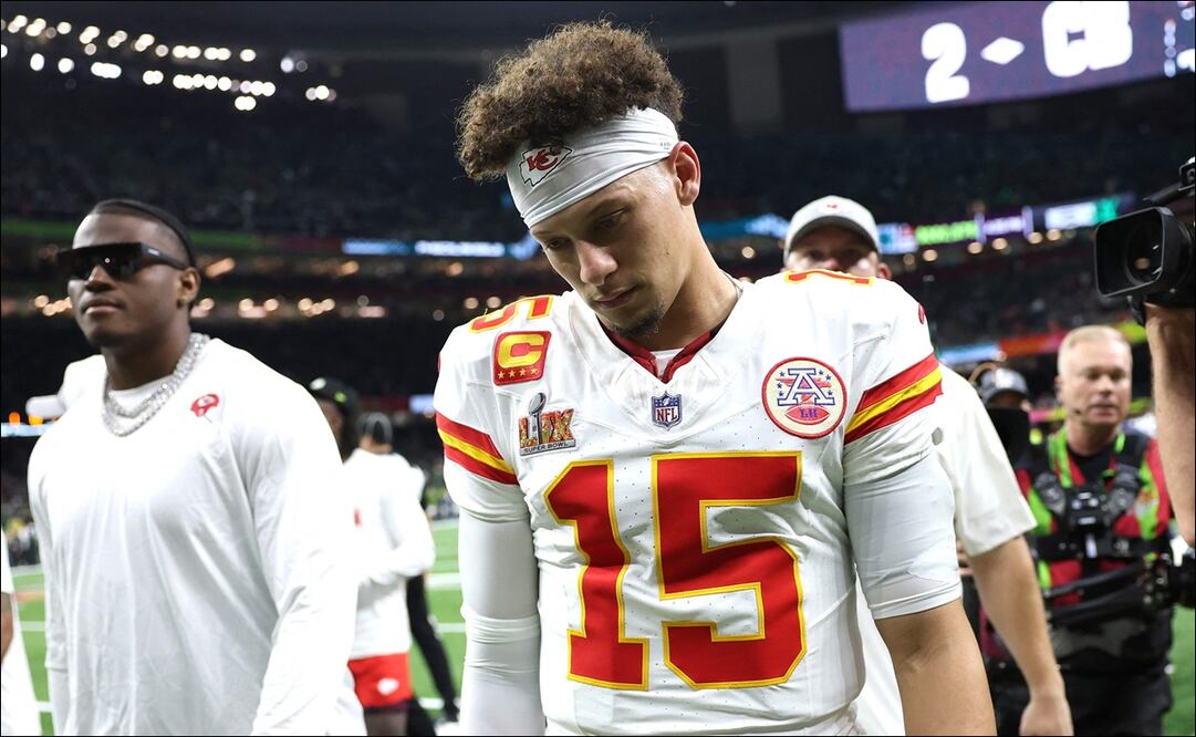 Patrick Mahomes, decepcionado por el Super Bowl LIX / Foto: AFP