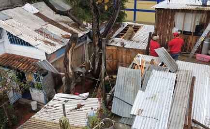 Daña remolino 41 casas en San Cristóbal de las Casas, Chiapas