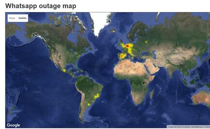 Reportan fallas en servicio de Whatsapp