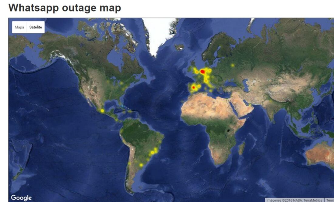Reportan fallas en servicio de Whatsapp