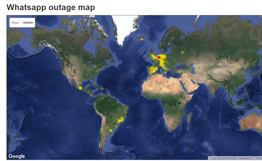 Reportan fallas en servicio de Whatsapp