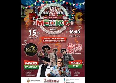 Ecatepec celebrará el 15 de septiembre con La Maldita Vecindad, Maelo Ruiz y Pancho Barraza