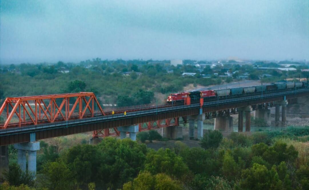 La ferroviaria Canadian Pacific, abrió un nuevo puente ferroviario entre México y Estados Unidos en la era de Donald Trump como presidente de la Unión Americana. (06/02/25) Foto: Canadian Pacific