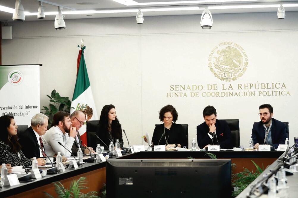 Legisladores del PAN, PRD, PT y Morena presentaron el informe “#GobiernoEspía”, en el que detallan cómo el gobierno presuntamente usó el software Pegasus (ALEJANDRA LEYVA. EL UNIVERSAL)