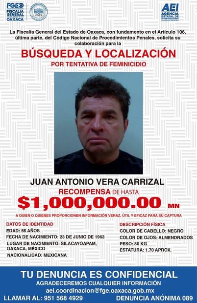 Ofrecen hasta un millón de pesos para dar con exdiputado por ataque con ácido a saxofonista