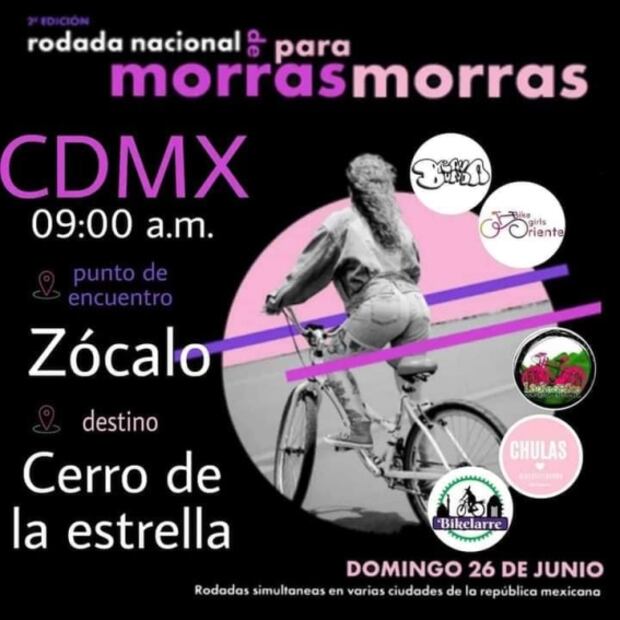 A qué hora es la rodada de las morras en la CDMX este fin