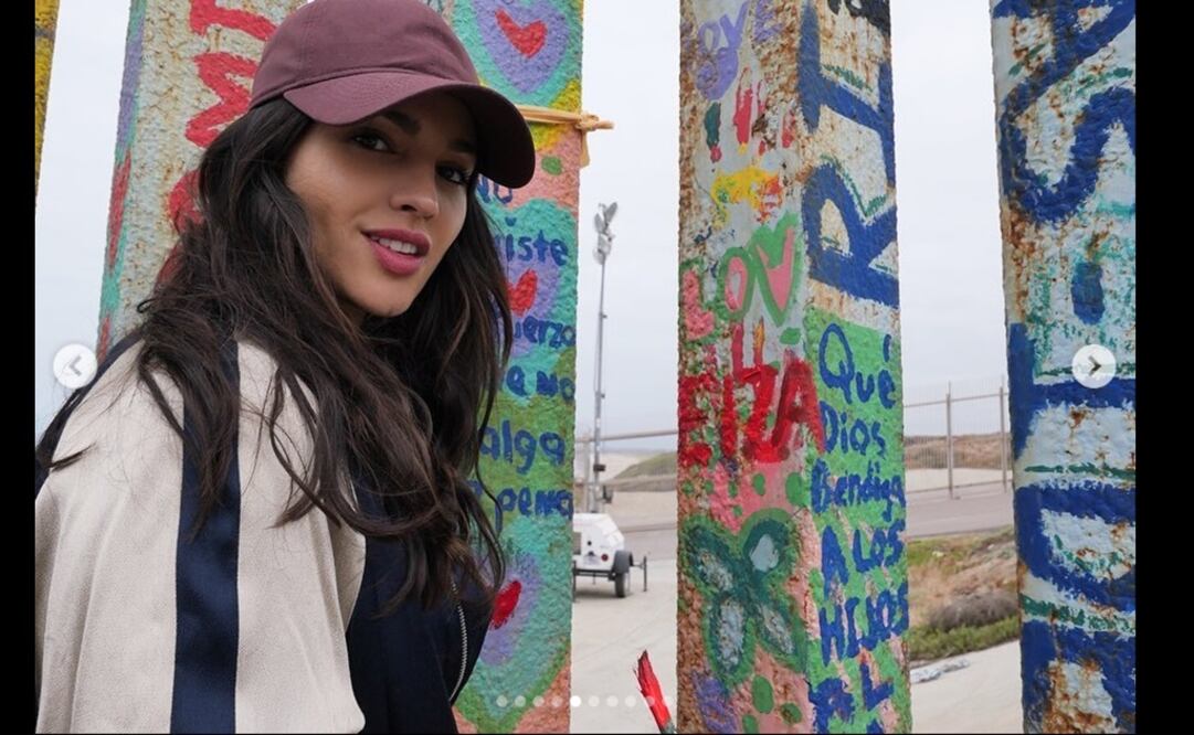 Eiza Gonzáles en el Muro de la Hermandad. Foto: Captura Instagram Eiza González