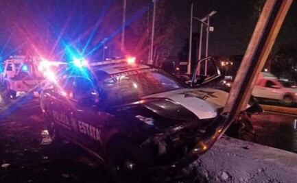 Choque de patrulla deja tres policías lesionados en Tlalnepantla