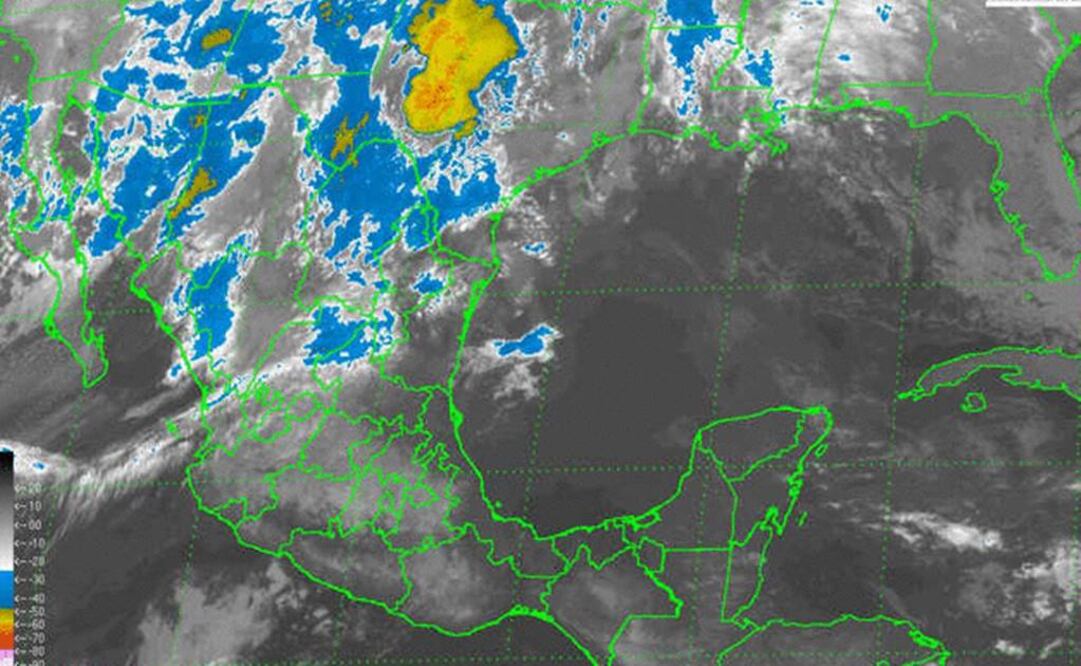 El frente frío 44 se extenderá desde Nuevo México, EUA, hasta el norte de Chihuahua, prevaleciendo durante la tarde el frente frío número 45 (Conagua)