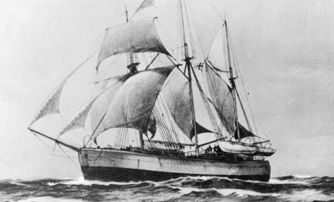 El Fram, el barco del aventurero noruego Fridtjof Nansen que quedó atrapado en "agua muerta" en las aguas del Ártico en 1893. Foto: Getty Images vía BBC
