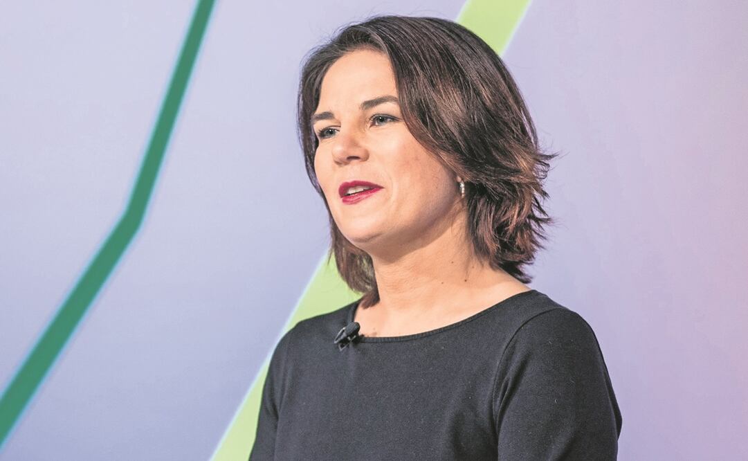 Annalena Baerbock, presidenta de los Verdes, ayer en Berlín. Foto: EFE