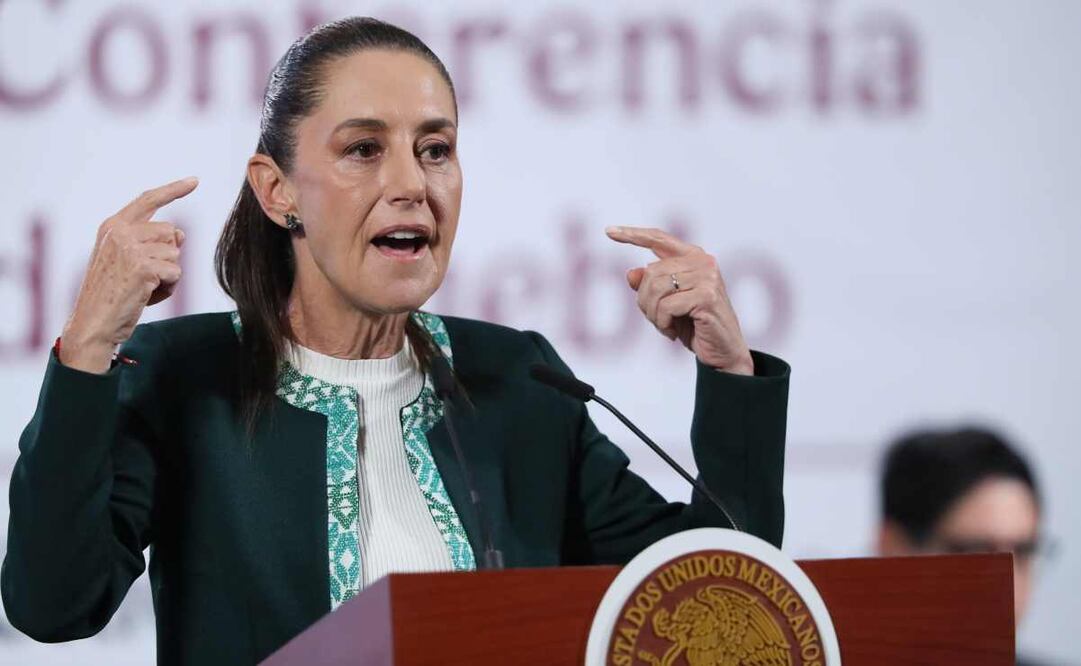 Claudia Sheinbaum, presidenta de México, durante la mañanera del 26 de noviembre del 2025. Foto: EFE