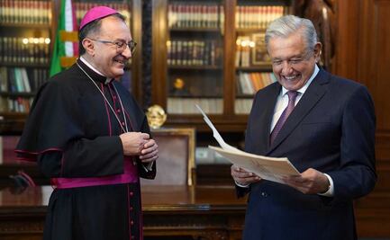 AMLO recibe cartas credenciales de Joseph Spiteri, enviado del Vaticano en nuestro país