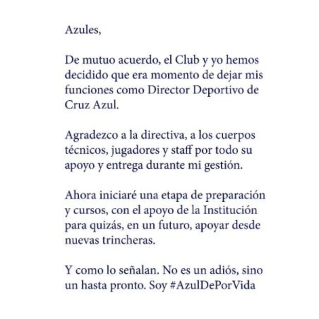 Mensaje del "Conejo" Pérez - Foto: @oscarconejoriginal en Instagram