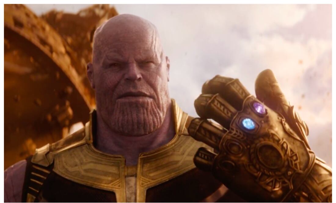 Juntar a Josh Brolin y a Thanos, fue una tarea que pudo realizarse por medio de la técnica de captura de movimiento, ya que el rostro y el cuerpo de Brolin fueron cubiertos con unos diminutos puntos que le permitieron registrar sus movimientos