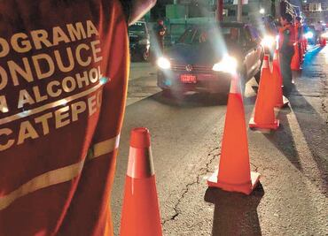 Ecatepec redobla operativo contra conductores ebrios