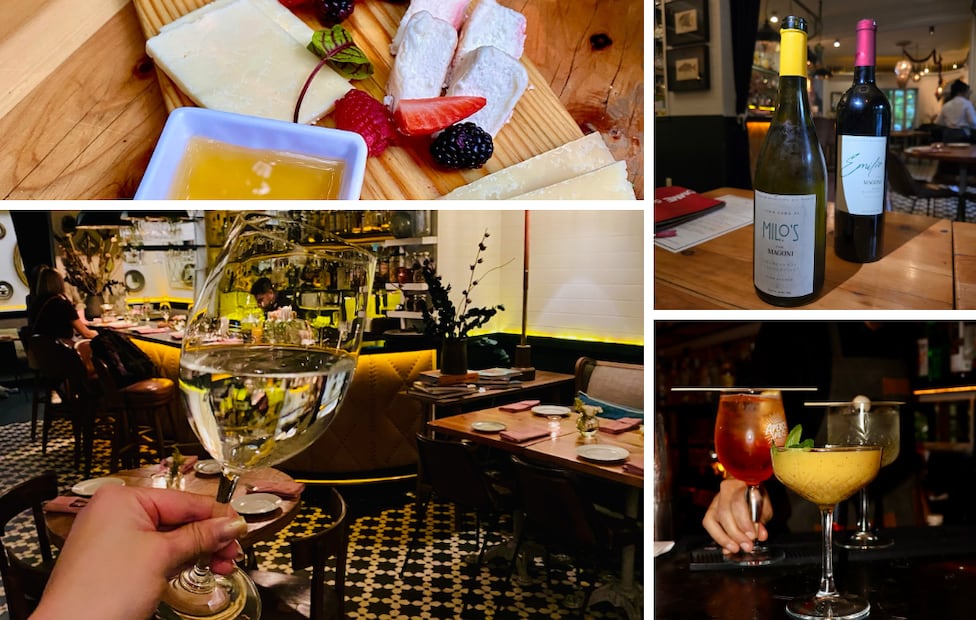 La carta de vinos de la casa y la coctelería tradicional complementan a la perfección la propuesta culinaria del lugar. Fotos: cortesía de Milo's Bistro.