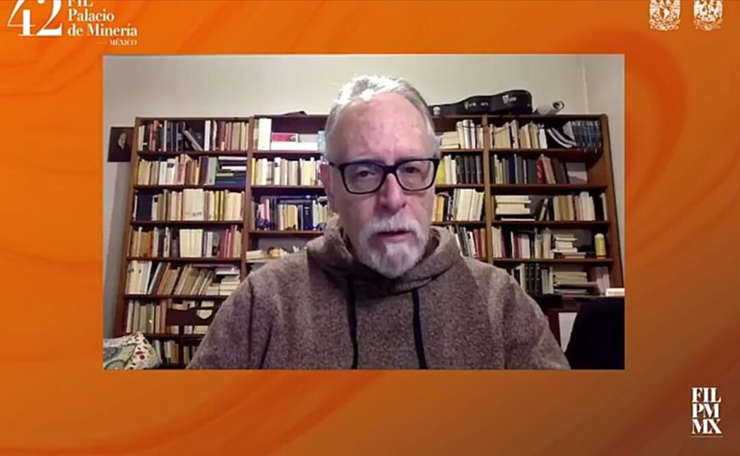 David Huerta, en su participación en la FIL Minería. Foto: Especial