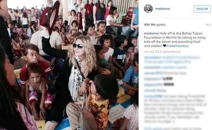 Madonna visita a niños huérfanos en Manila