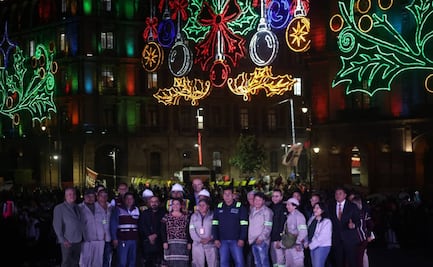 VIDEO Brugada encabeza encendido navideño en Zócalo de CDMX; "Construimos alegría y convivencia en este hermoso lugar", dice